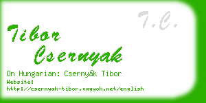 tibor csernyak business card